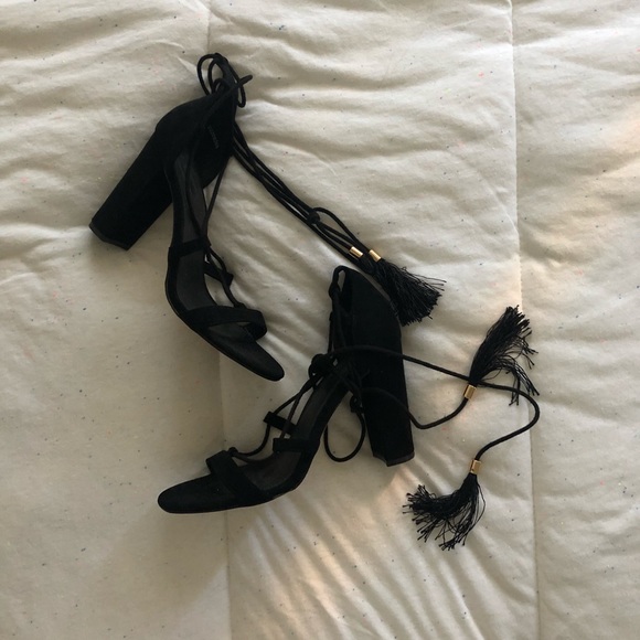 Forever 21 Shoes - Faux Suede Lace Up Heels Forever 21 Shoes - Faux Suede Lace Up Heels